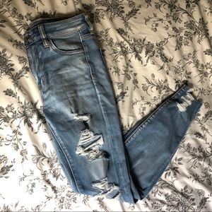American Eagle Distressed Denim Skinny Jeans